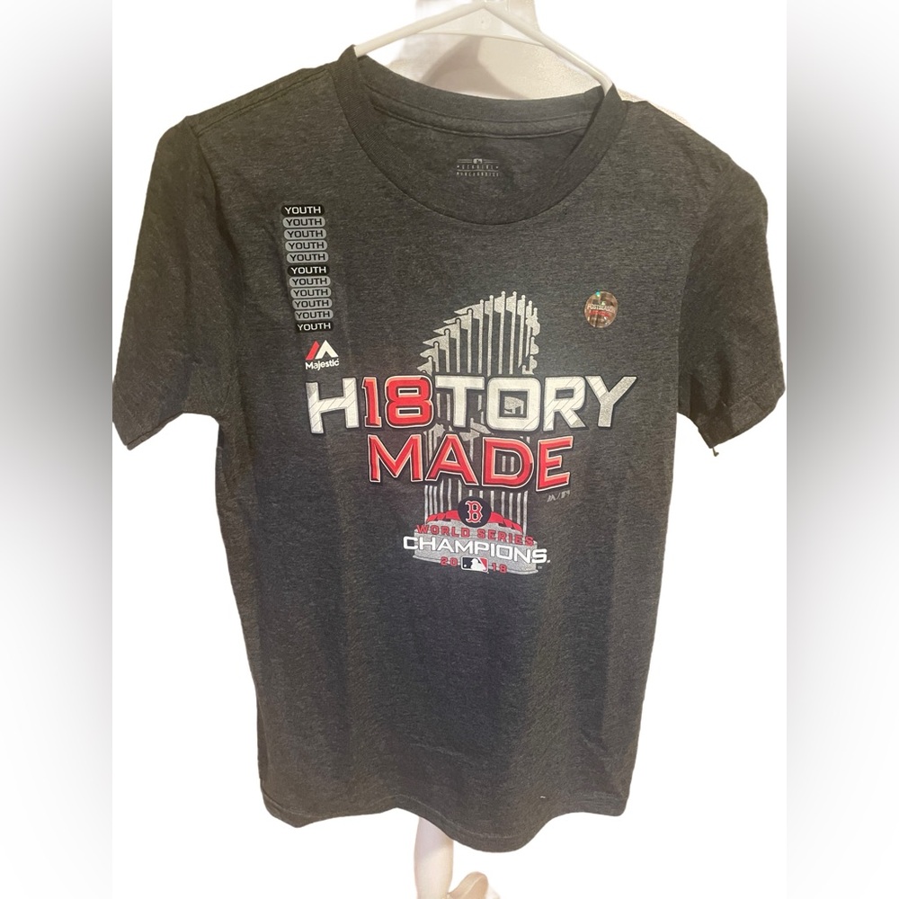 Boston Red Sox 2018 Genuine Merchandise Youth Dark Gray World Series Tee